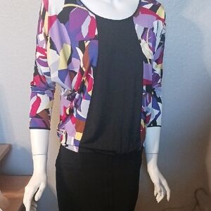 BCBGMaxAzria Multicolor Abstract Dress